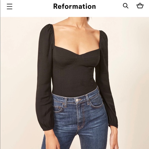 Reformation * Reign Top * Sz 8 * GREEN * NWT - Picture 2 of 7